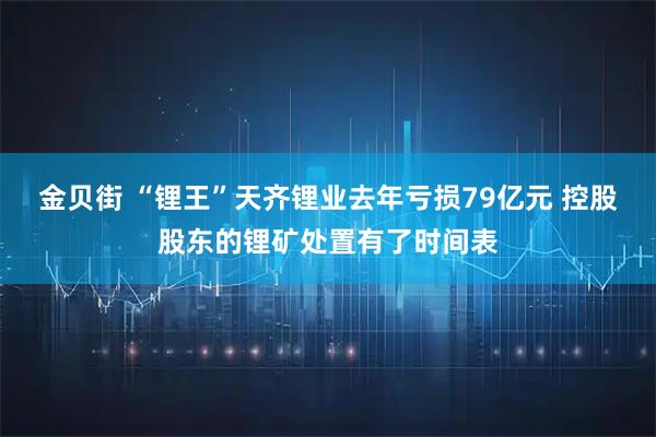 金贝街 “锂王”天齐锂业去年亏损79亿元 控股股东的锂矿处置有了时间表